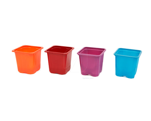 Maceta color naranja  7 x 7 x 6.5 cm (115 uds)