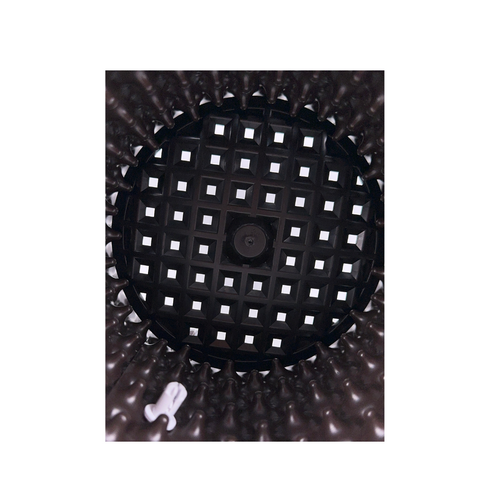 Maceta redonda root plus white outside/black inside