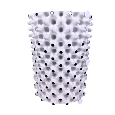 Maceta redonda root plus white outside/black inside