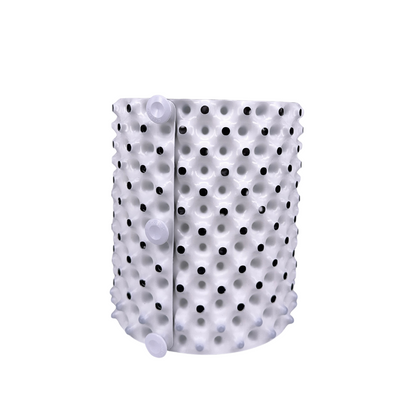 Maceta redonda root plus white outside/black inside