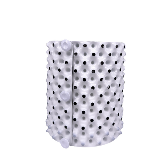 Maceta redonda root plus white outside/black inside