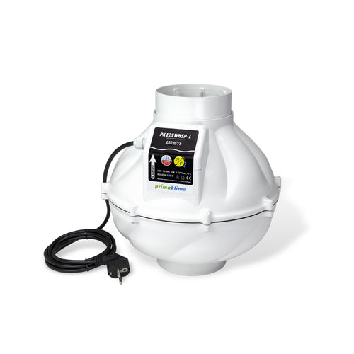 Extractor 125 mm whisperblower 360-460 m3/h 2 vel pk