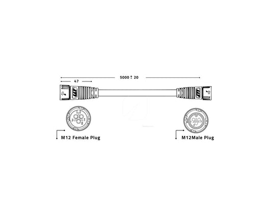 Control cable daisy zeus-newmodel + 5 m lumatek