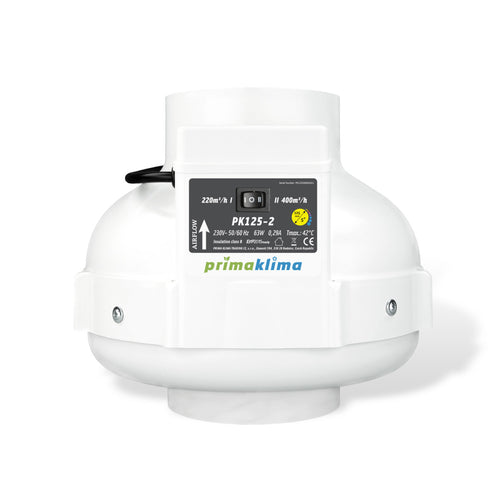 Extractor 125 mm  220-400 m3/h 2 vel pk