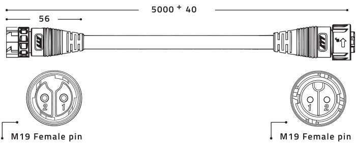 Lumatek - cables de extensión led driver remote use 5 m