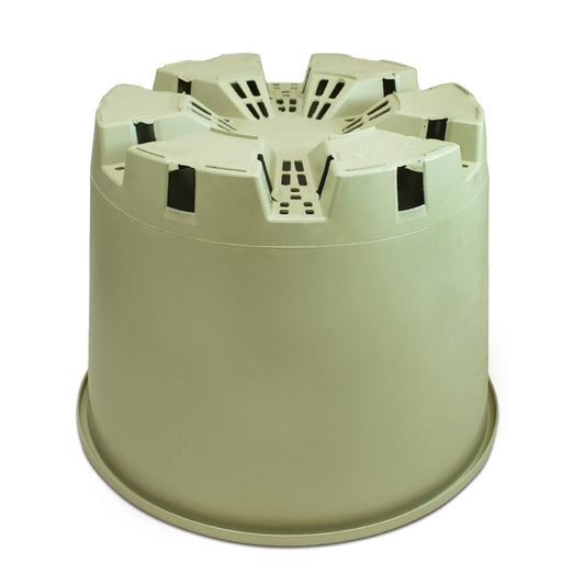 maceta beige drenaje estrella () eco