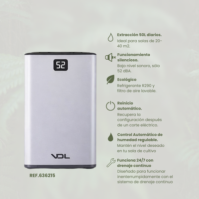 Deshumidificador 50 l/d vdl