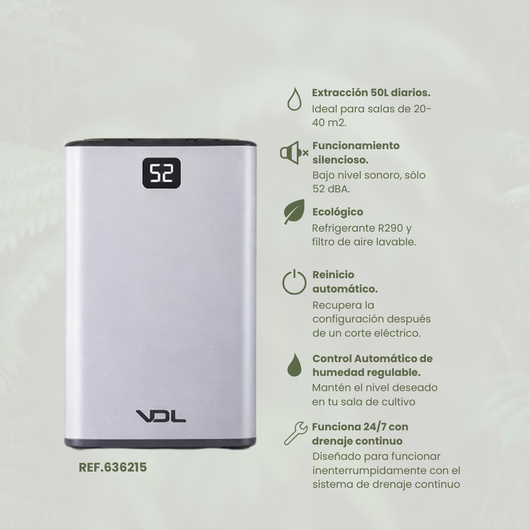 Deshumidificador 50 l/d vdl