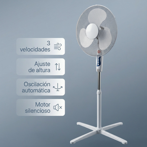 Ventilador de pie 40 cm vanguard hydroponics