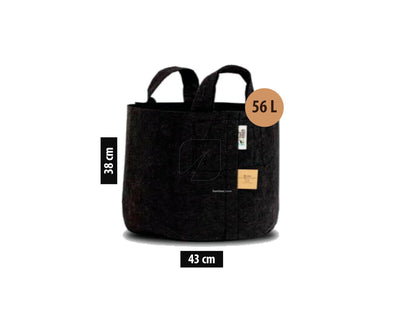 Root pouch 15 x 19 cm 3.8 l 1 gal sin asas